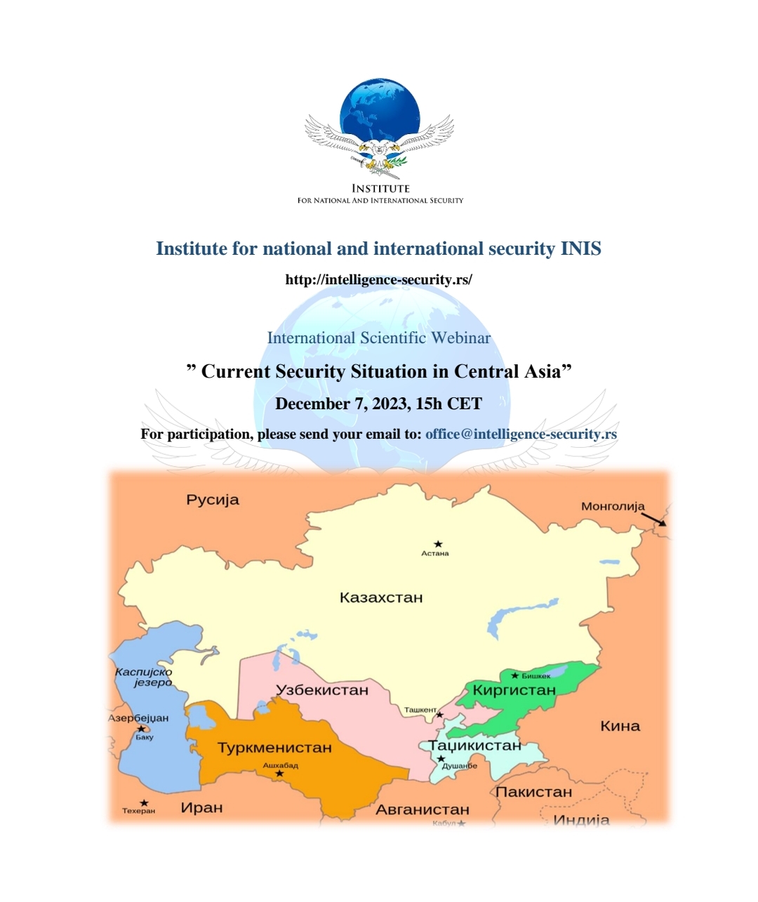 International Scientific Webinar organized by the INIS Institute – ”Current Security Situation in Central Asia”